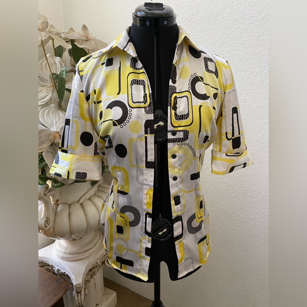 Cato Womens Button Up Blouse - Small